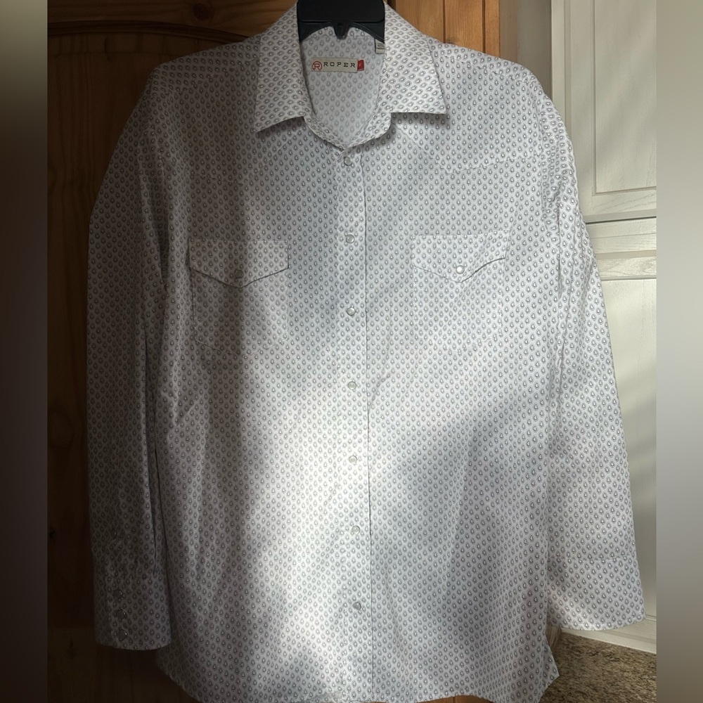 Roper White Men's Pearl Snap Shirt